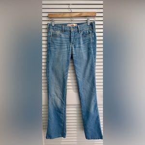 Hollister Womens Blue Denim Medium Rise Bootcut Stretch Jeans Size 1R